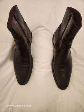 Mezlan Brown Leather Zip Ankle Boots